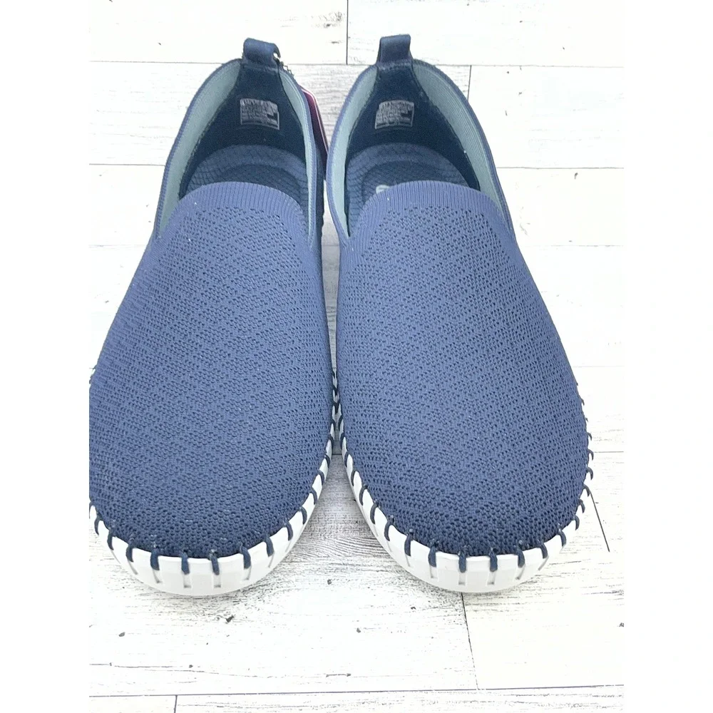 Skechers Air Cooled Memory‎ Foam Slip On Shoes Navy Blue Womens Size 9.5